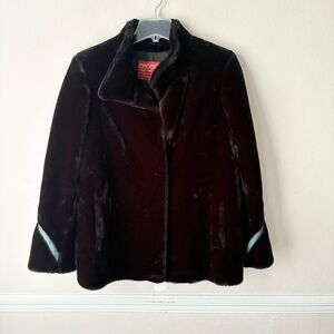 Vintage SASSON Black Faux Fur Jacket